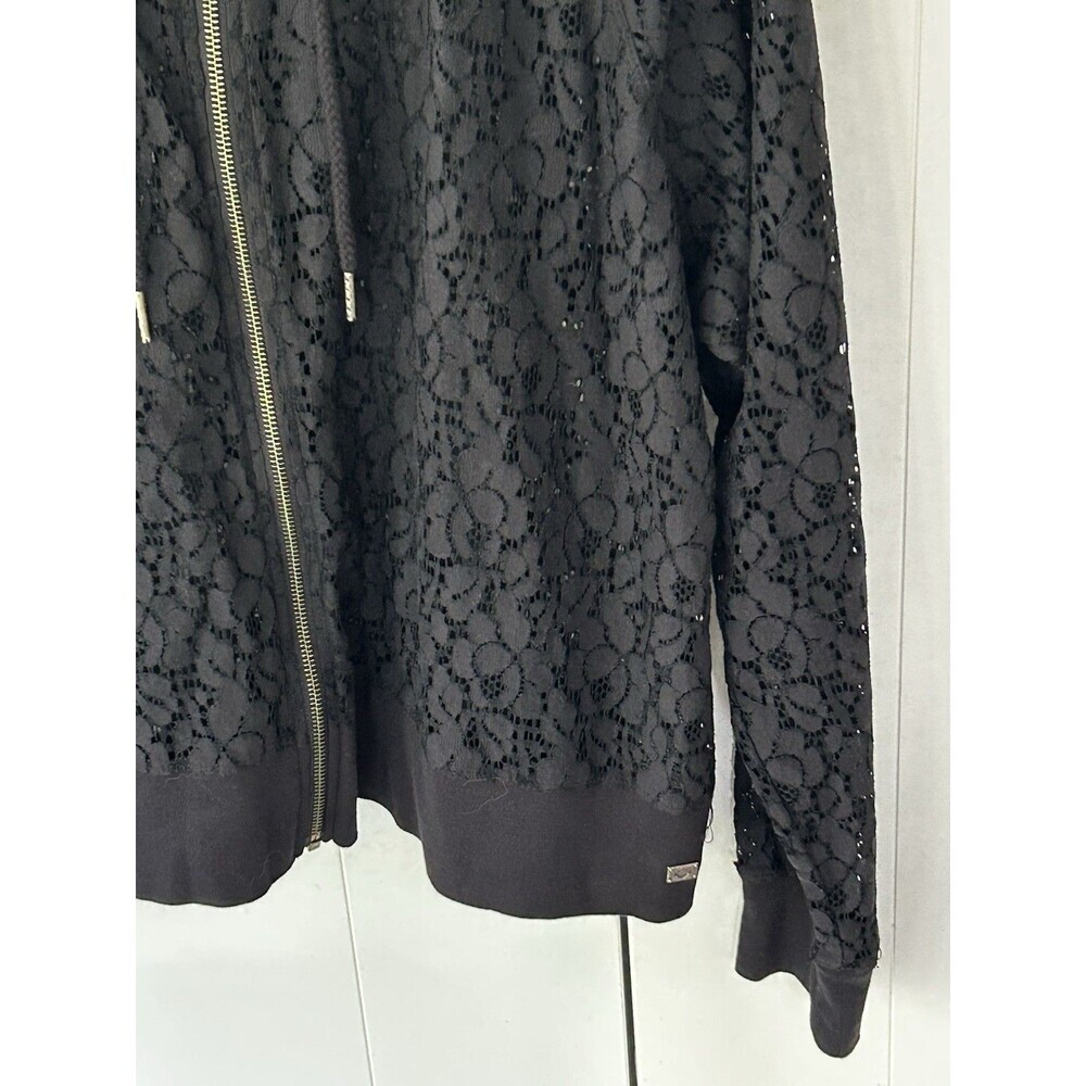 Harley Davidson Lace Hoodie Full Zip Jacket Women's Size 1W 18 20 Black - Picture 5 of 10